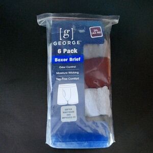 George Regular Odor Control Leg Boxer Brief Men's Size 2XL